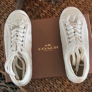 Coach Women's White Embossed Sneakers